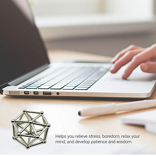 BovoYa 63pcs Juego de construcción de imanes Bloques de construcción Bola magnética Juego de apilamiento de Palo magnético Rompecabezas Juguetes para niños y Adultos