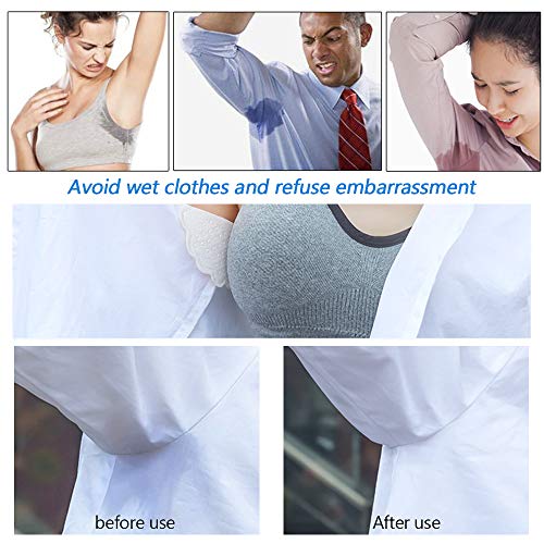 BOZEVON 40 Piezas Desechables Almohadillas para el Sudor de Axilas - Anti Sudor Olor Protección Contra el Sudor y Desodorante Manchas Sudor Almohadillas, Tono de Piel / 40 Pcs