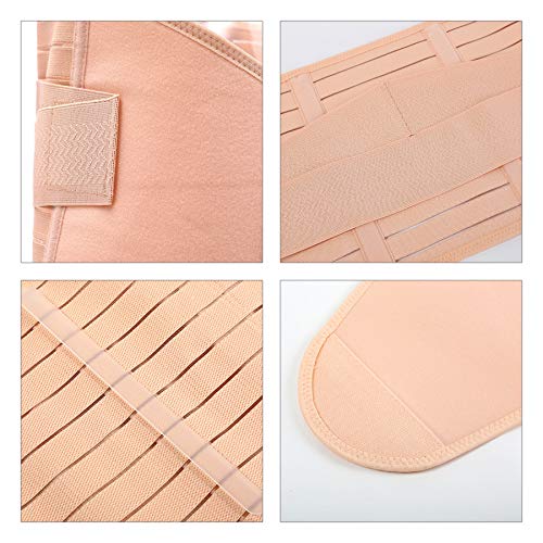 BOZEVON Faja Postparto Reductora - Transpirable Elástico Recuperación Post-Parto Vientre/Cintura/Soporte Pélvico Cinturón Faja para la Mujer y Maternidad, Negro/XL