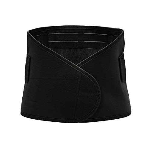 BOZEVON Faja Postparto Reductora - Transpirable Elástico Recuperación Post-Parto Vientre/Cintura/Soporte Pélvico Cinturón Faja para la Mujer y Maternidad, Negro/XL