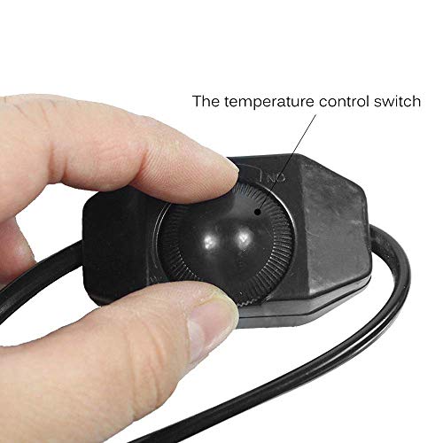 BPOOR Manta Termica Reptiles con Termostato, 5W/7W/14W/20W/ 28W/35W Ajustable Reptil Heat Mat con Control De Temperatura para Terrario Reptiles Tortuga, Tortuga, Serpientes (35W 64 * 28cm, EU Plug)