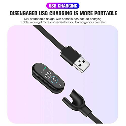 bqlove M4 Fitness Tracker, Reloj De Seguimiento De Actividad con Monitor De Ritmo CardíAco, Banda De Fitness Inteligente Resistente Al Agua con Contador De Pasos para NiñOs Mujeres Hombres