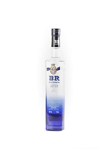 BR Blue Ribbon London Dry Gin Ultimate Premium - 700 ml, Destilada al baño María