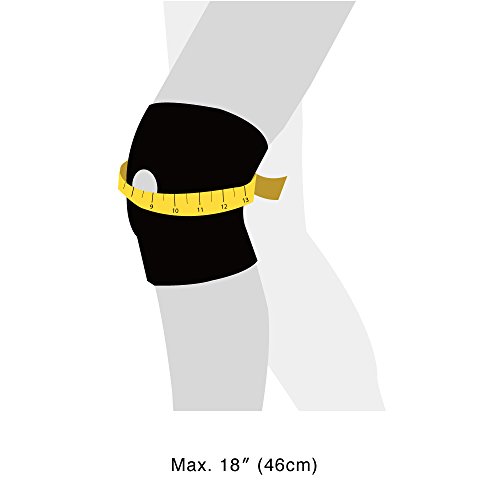BRACOO KS10 Rodillera Ajustable en Neopreno, Menisco, Rótula Abierta, Ideal para Artritis, Rehabilitación y Prevención de Lesiones, Tendinitis, Hombre y Mujer, Talla Única, Negro