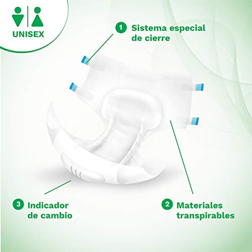 Bragapañal Plus - Dispositivos Absorbentes para Incontinencia de Intensidad Media, Unisex, Talla L (30 piezas por paquete)