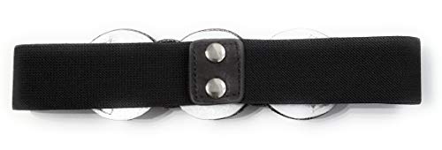 BRANDELIA Cinturón Elástico Mujer Fiesta Estilo Cordón de Seda para Combinarlo Con Vestidos, Faldas o Pantalones, Ci.Platino