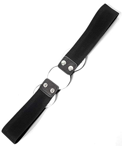 BRANDELIA Cinturón Elástico Mujer Fiesta Estilo Cordón de Seda para Combinarlo Con Vestidos, Faldas o Pantalones, Ci.Platino