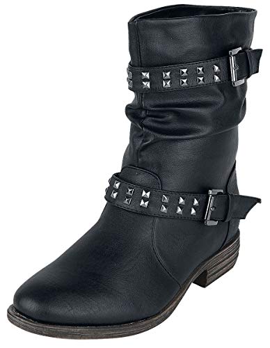 Brandit Botas Biker de Chica Mujer Botas Negro EU39, Poliuretano, [Effekte/Besonderheiten] + Regular