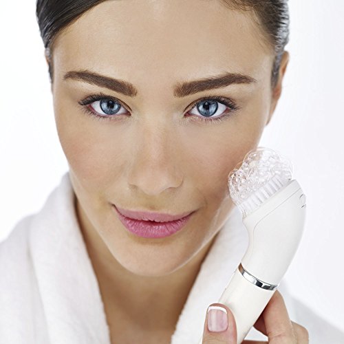 Braun Face 831 Beauty Edition - Cepillo de limpieza facial y depiladora facial con espejo iluminado y neceser