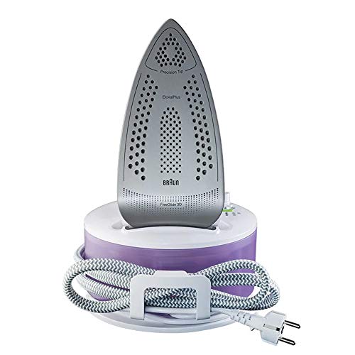 Braun Hogar Carestyle Compact IS2044VI Centro De Planchado, Suela 3D Eloxal Plus, Vapor Constante, 2200 W, Blanco/Purpura