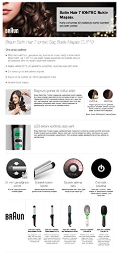 Braun Satin Hair 7 Curling wand Negro, Plata 2m - Moldeador de pelo (Rizador de pelo, 60 s, Negro, Plata, 2 m)