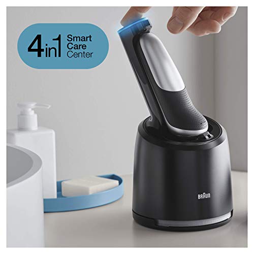 Braun Series 7 70-S7200cc Afeitadora Eléctrica, máquina de afeitar hombre de lámina Con Centro De Limpieza SmartCare, Recortadora De Precisión, Uso En Seco Y Mojado, Recargable, Inalámbrica, Plata