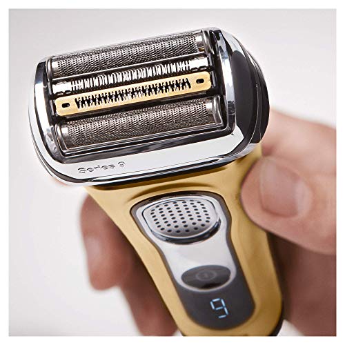 Braun Series 9 9299 cc - Afeitadora eléctrica hombre Wet&Dry, afeitadora barba con estación de limpieza y carga Clean&Charge, regalo, oro