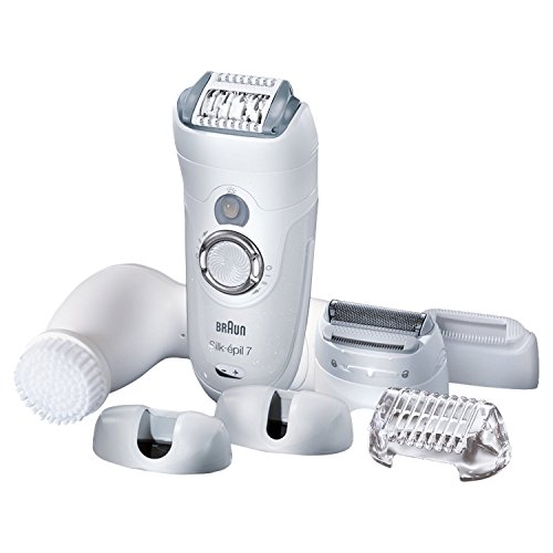Braun Silk-épil 7 SkinSpa 7569 - Depiladora Wet & Dry sin cable con 6 extras + Cepillo Exfoliante para la cara