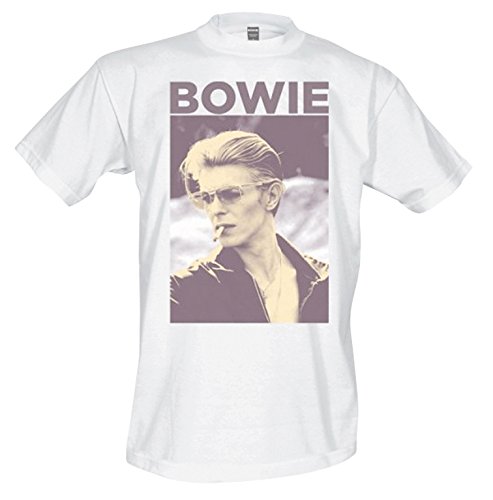 Bravado David Bowie Smoke Photo - Camiseta de grupos de música de manga corta, Blanco, Small