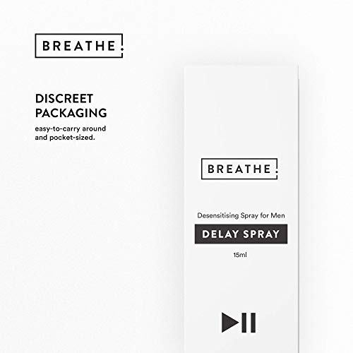 BREATHE Desensitizing Spray para Hombres | Botella grande de 15 ml | Mayor duración | Botella de bolsillo