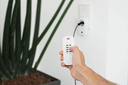Brennenstuhl Comfort-Line Set de 4 enchufes de radio (enchufes inalámbricos para uso en interiores, mando a distancia, radio control)