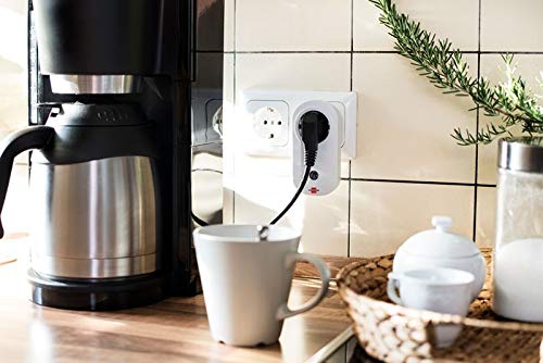 Brennenstuhl Comfort-Line Set de 4 enchufes de radio (enchufes inalámbricos para uso en interiores, mando a distancia, radio control)