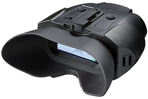 Bresser Digital dispositivo de visión nocturna binocular 1x con batería integrada y soporte para la cabeza