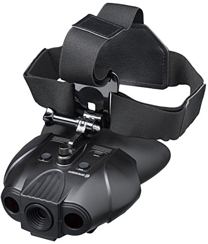 Bresser Digital dispositivo de visión nocturna binocular 1x con batería integrada y soporte para la cabeza