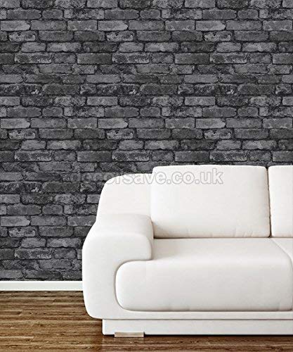 Brewster - Papel pintado para pared, diseño de pared de ladrillos