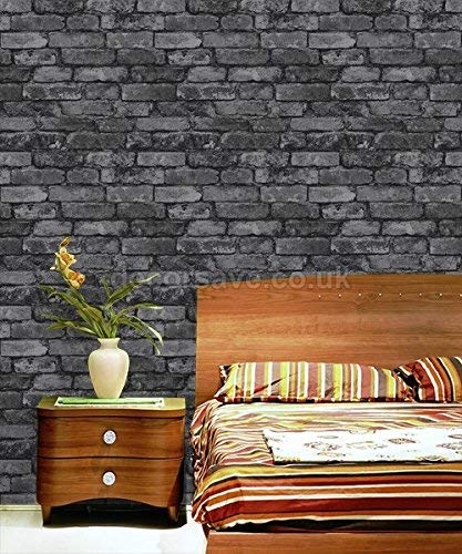 Brewster - Papel pintado para pared, diseño de pared de ladrillos