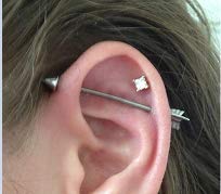 Briana Williams 5 unids Industrial Piercing Bars Acero Inoxidable 14 Gauge Plata 38mm Barbell Ear joyería