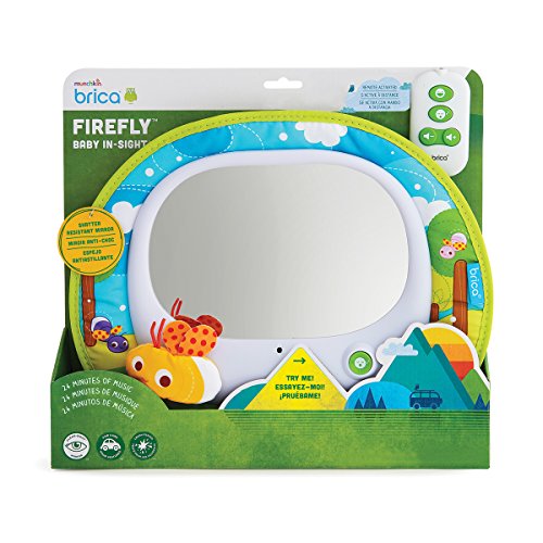 Brica by Munchkin Espejo de coche Baby In-Sight Luciérnagas, 4 melodías para entretener y 4 melodías relajantes, sincronizadas con espectáculo de luciérnagas y luces LED
luciérnaga