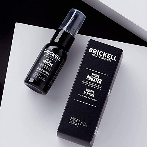Brickell Men 's Protein Peptides Booster para hombres, para el rostro para reafirmar y restaurar la piel, aumentar la producción de colágeno y combatir el envejecimiento.85 oz, sin perfume