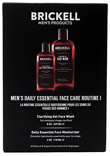 Brickell Men's Products – Rutina Esencial de Cuidado Facial Diario I - Gel Limpiador Facial y Loción Hidratante Facial - Natural y Orgánico