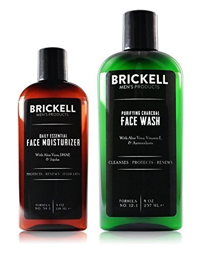 Brickell Men's Products – Rutina Esencial de Cuidado Facial Diario II – Gel Limpiador Facial e Hidratante Facial - Natural y Orgánico