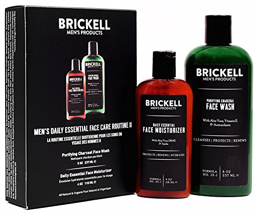 Brickell Men's Products – Rutina Esencial de Cuidado Facial Diario II – Gel Limpiador Facial e Hidratante Facial - Natural y Orgánico