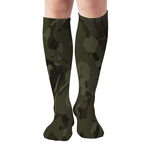 Bright color Abstract Grunge Camouflage Military Camo Compression Socks For Women And Men - Best Medical,For Running, Athletic, Varicose Veins, Travel 19.68 Inch