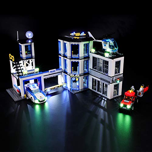 BRIKSMAX Kit de Iluminación Led para Lego City Comisaría de policía, Compatible con Ladrillos de Construcción Lego Modelo 60141, Juego de Legos no Incluido