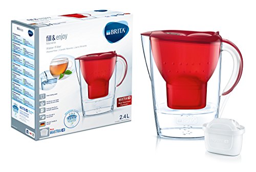 BRITA Marella – Jarra de Filtro, de plástico, plástico, Rojo, Format Normal