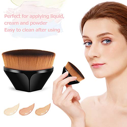 Brocha de Maquillaje, Brocha de Base Brocha Líquida con Cerdas Densas Sintéticas para Mezclar Líquido, Crema, Corrector Premium