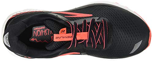 Brooks Adrenaline GTS 20, Zapatillas para Correr para Mujer, Black/Coral/White, 42.5 EU
