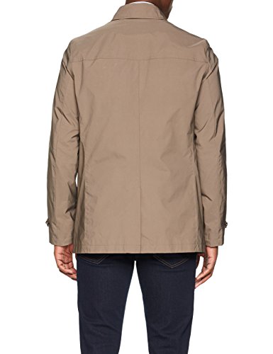 BROOKS BROTHERS Trench Corto BLU Gabardina, Beige (Dark Beige), Large para Hombre