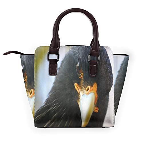 BROWCIN Cabeza de curioso aspecto adulto caracara estriada Phalcoboenus australis Desmontable Moda Tendencia Bolso de las señoras Bolso de hombro