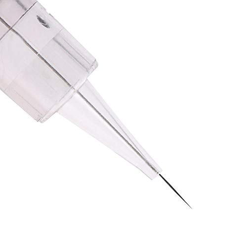 Brrnoo 10 Pcs Agujas de Microblading de Maquillaje, Aguja de Tatuaje de Labio de Ceja Desechable con Incorporado 316 Primavera(1P)