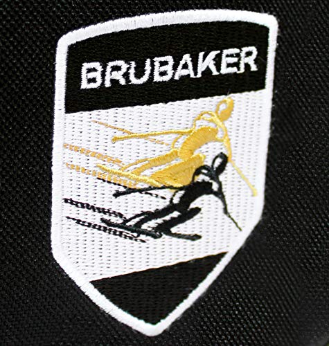 BRUBAKER 'Grenoble' - Bolsa de Deporte - Mochila para Botas de esquí + Casco + Accesorios - Color Negro/Dorado