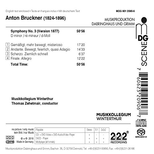 Bruckner: Symphony No. 3 D Minor (Version 1877)