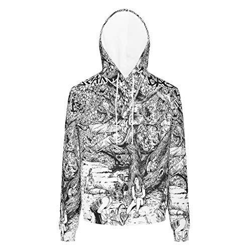 BTJC88 Skull Life Scars - Sudaderas para hombre, diseño de calavera y cicatrices para adolescentes y estudiantes elegantes, color blanco