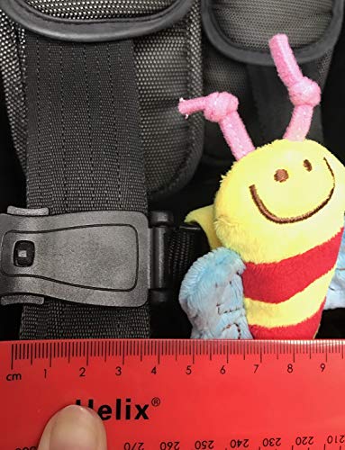 Buggy buddy BEE chest clip Child seat harness safety strap - stop your Houdini escaping , taking their arms out of the harness with Escape-me-not