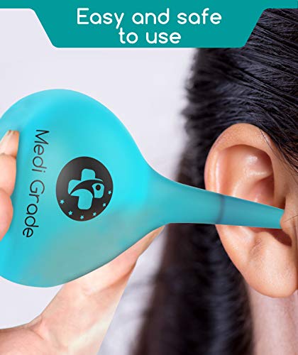 Bulbo de Jeringa Grande para Eliminar Tapones de Oídos [200 ml] – Set para Limpiar Oídos con Cubeta Incluida de Medi Grade – Kit de Limpieza de Oídos de Gran Capacidad