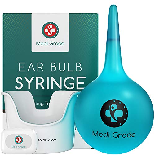 Bulbo de Jeringa Grande para Eliminar Tapones de Oídos [200 ml] – Set para Limpiar Oídos con Cubeta Incluida de Medi Grade – Kit de Limpieza de Oídos de Gran Capacidad