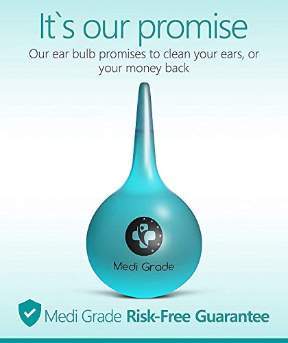 Bulbo de Jeringa Grande para Eliminar Tapones de Oídos [200 ml] – Set para Limpiar Oídos con Cubeta Incluida de Medi Grade – Kit de Limpieza de Oídos de Gran Capacidad