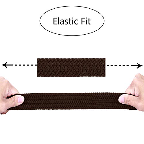 BULLIANT Cinturón Trenzado Elástico,Tejido Extensible Cinturón para Hombres y Mujeres Hebilla de Zinc, Ancho 1 3/8