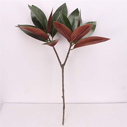 Bureze - Decoración Artificial de Hojas de Magnolia con 2 Ramas de látex, para jardín, casa, Fiesta, Hotel, Mesa, 1 Unidad de 65 cm
