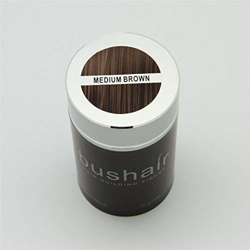 bushair - Polvo de fibras capilares sin componentes animales para ocultar la calvicie y aportar volumen (25 g)